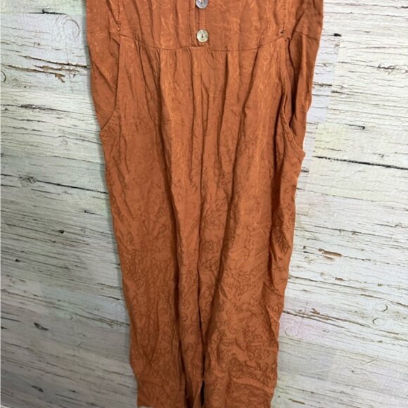 Salt water luxe womans embroidered brown Jumpsuit size xs - Picture 2 of 8